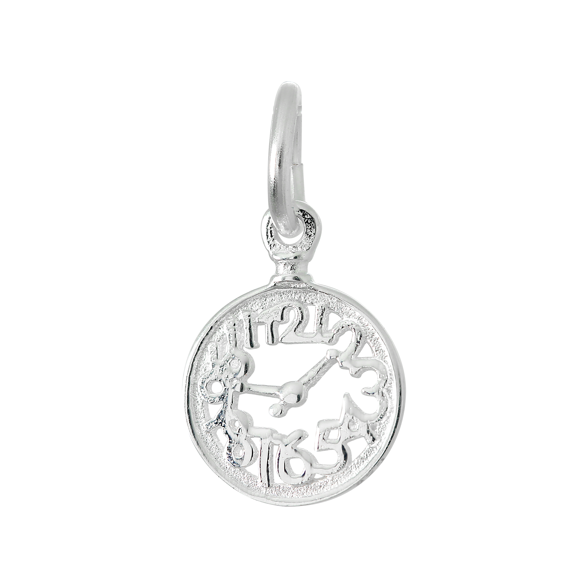 Small Sterling Silver Alice in Wonderland Clock Face Charm