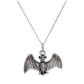 Sterling Silver 3D Flying Bat Necklace
