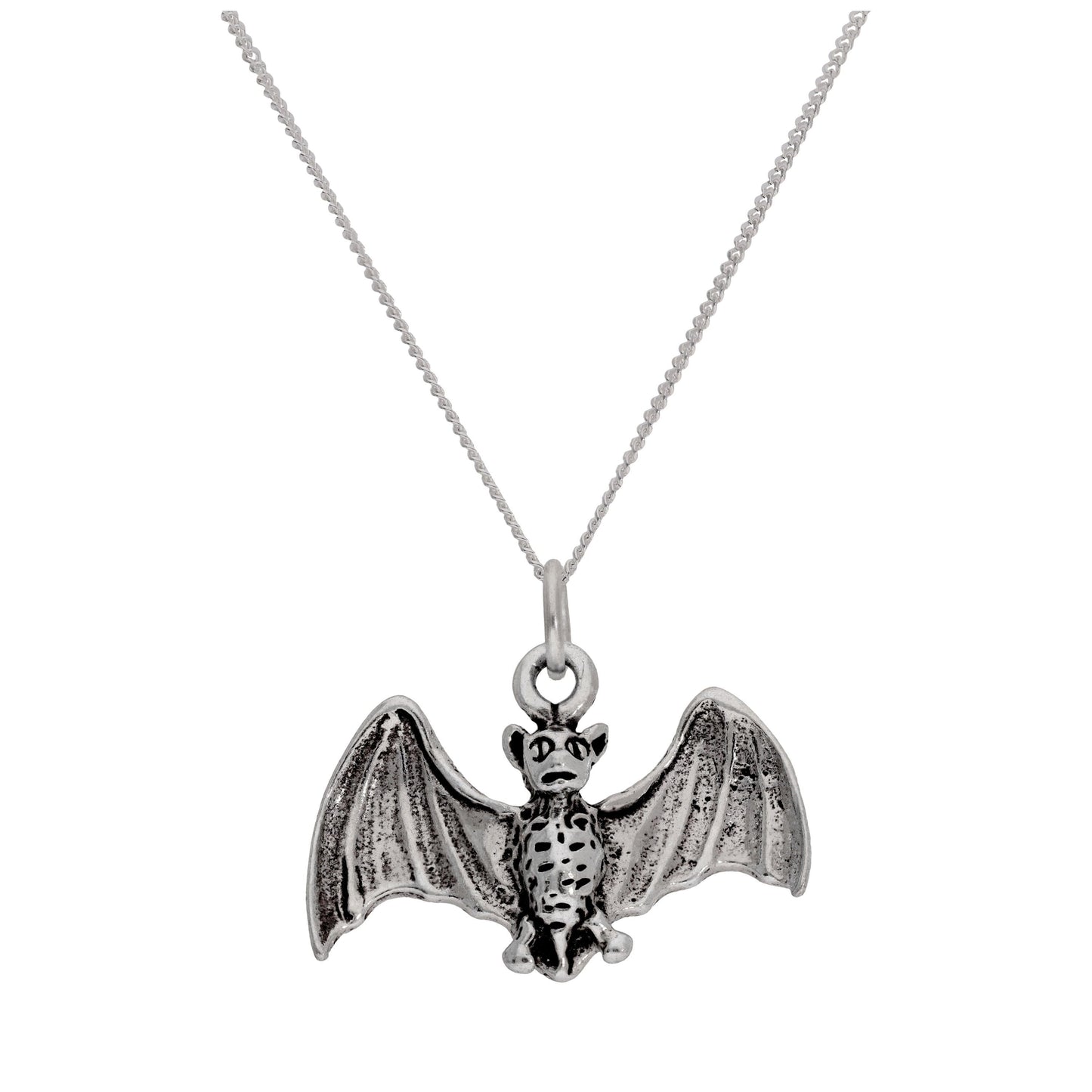 Sterlingsilber 3D Fliegende Fledermaus Halskette
