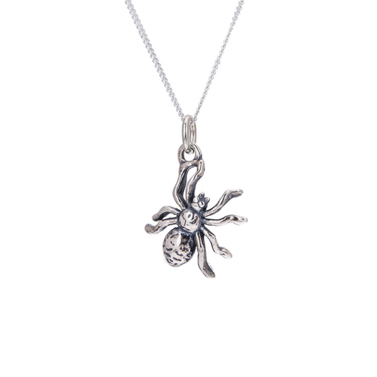 Sterling Silver Spider Necklace