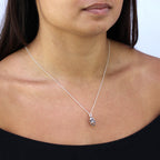 Sterling Silver Skull With Moveable Jaw Necklace