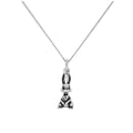 Sterling Silver Bunny Rabbit Pendant on 16+2 Inches Diamond Cut Chain