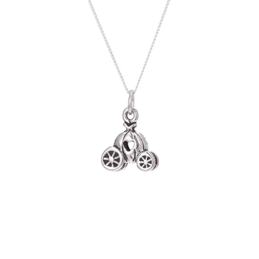 Sterling Silver Princess Pumpkin Carriage Necklace