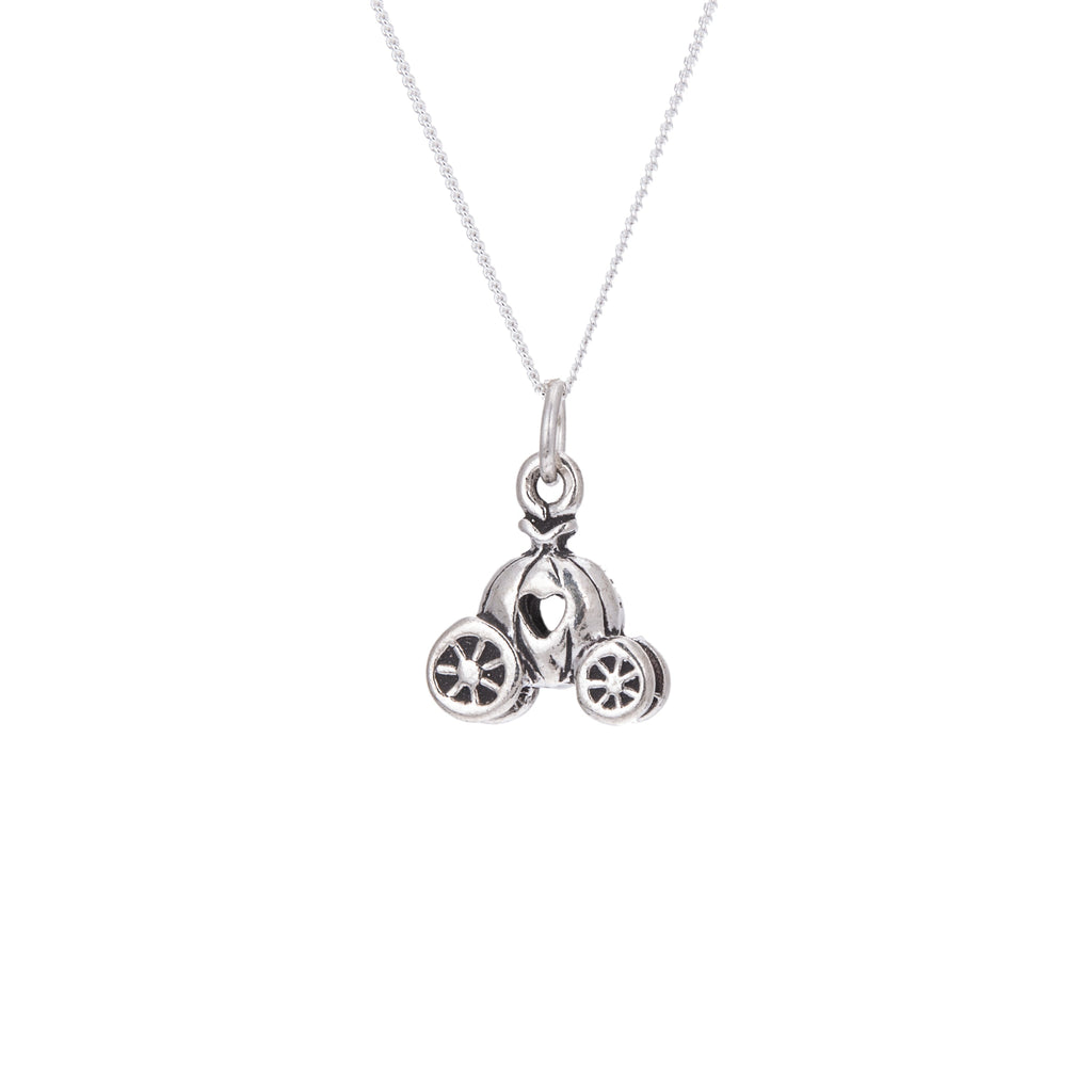 Sterling Silver Princess Pumpkin Carriage Necklace
