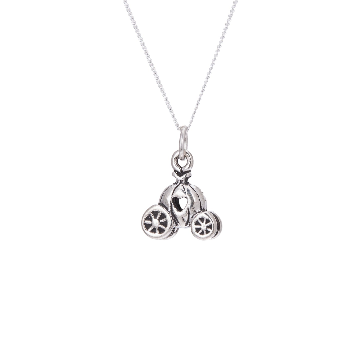 Sterling Silver Princess Pumpkin Carriage Necklace