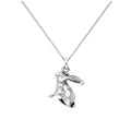 Sterling Silver Rabbit Pendant on 16+2 Inches Diamond Cut Chain