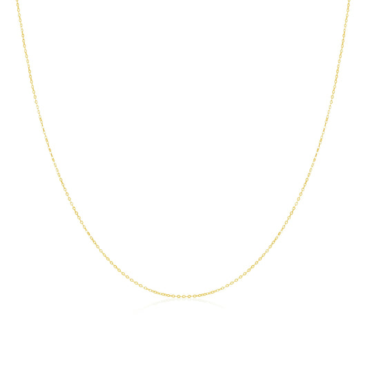 9ct Yellow Gold Hammered Trace Chain 16 - 24 Inches