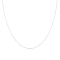 9ct White Gold Hammered Trace Chain 16 - 24 Inches