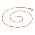 9ct Rose Gold Hammered Trace Anklet 9.5 Inches
