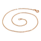 9ct Rose Gold Hammered Trace Anklet 9.5 Inches
