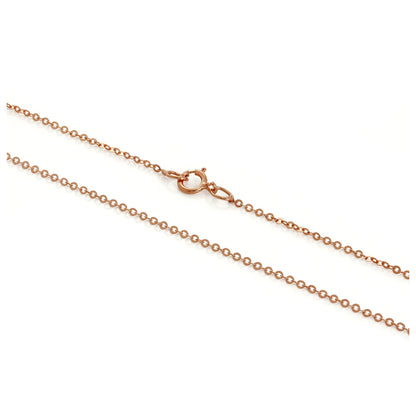 9ct Rose Gold Hammered Trace Chain 16 - 24 Zoll