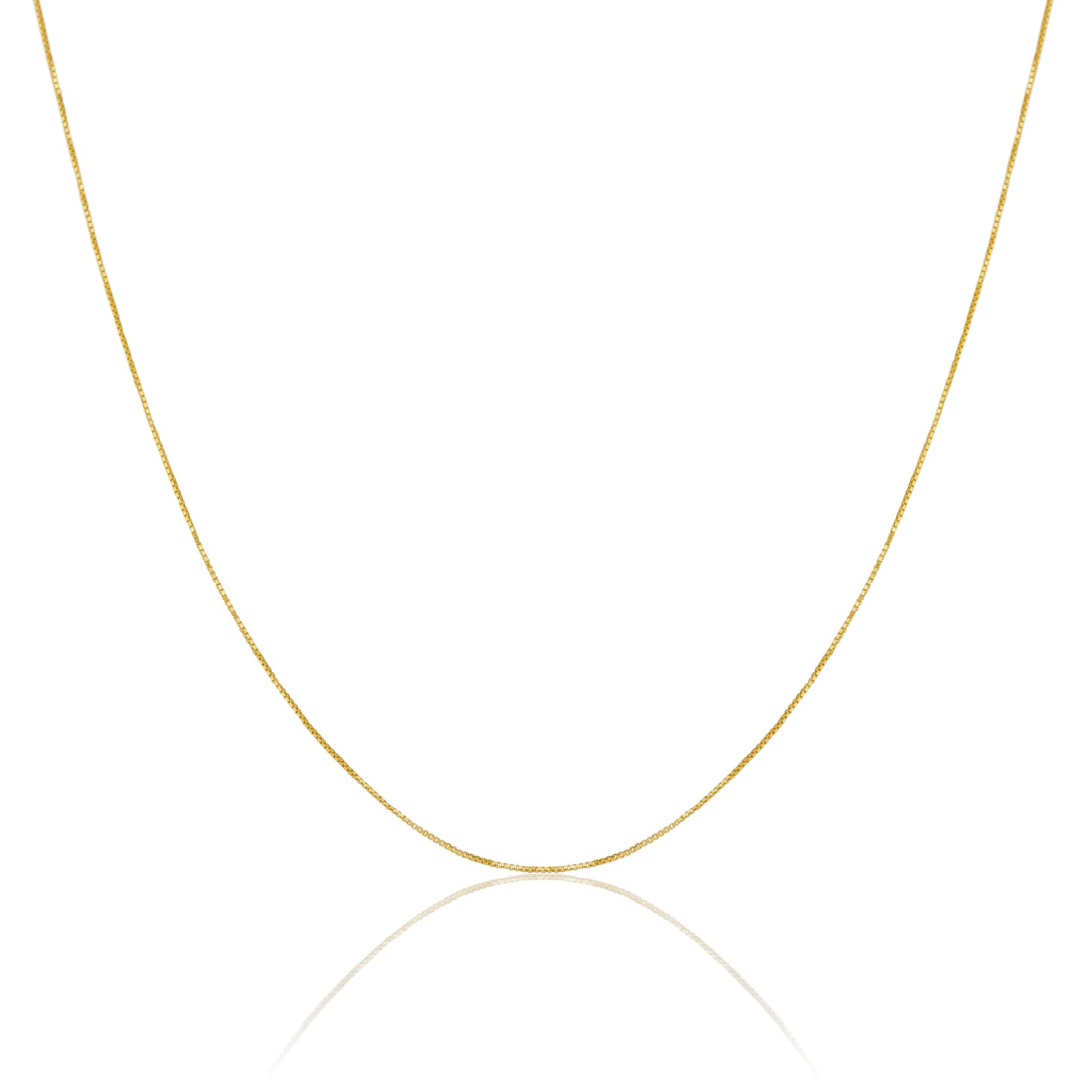 9ct Gold Box Chain 16 - 22 Inches