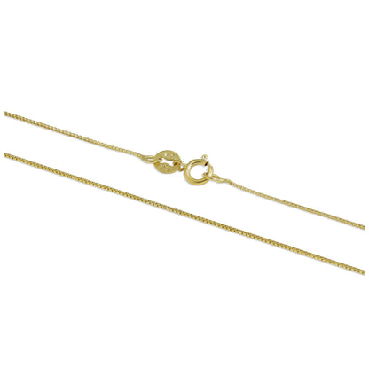 9ct Gold Box Chain 16 - 22 Inches