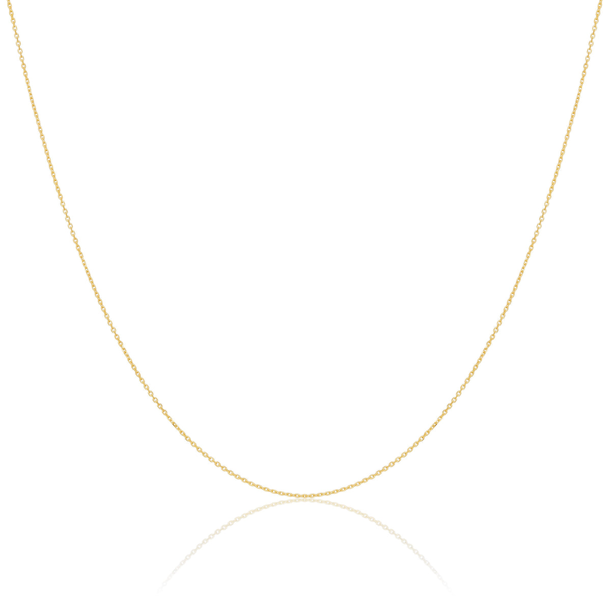 9ct Gold Faceted Trace Chain 16 - 22 Inches