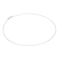 9ct White Gold Faceted Trace Chain Anklet 8- 10.5 Inches