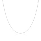 9ct White Gold Faceted Trace Chain 16 - 22 Inches