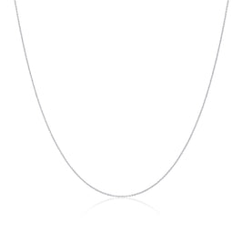 9ct White Gold Faceted Trace Chain 16 - 22 Inches