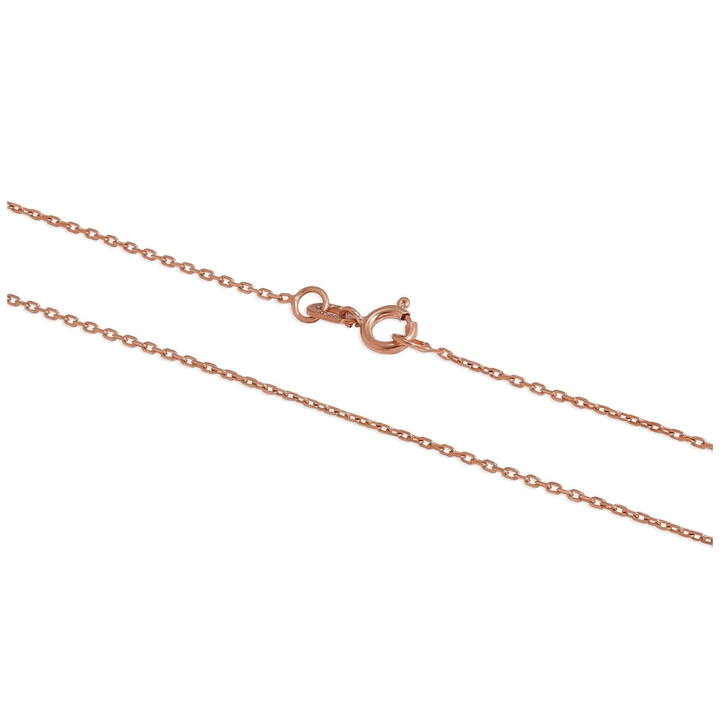 9ct Rose Gold Faceted Trace Chain Anklet 9 - 10.5 Inches - jewellerybox
