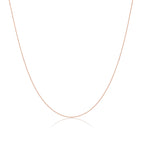 9ct Rose Gold Faceted Trace Chain 16 - 22 Inches