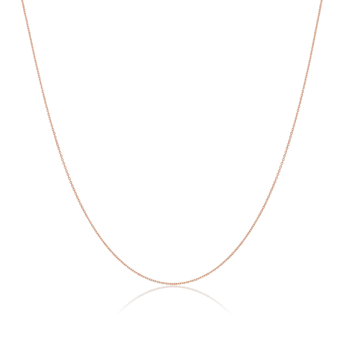 9ct Rose Gold Faceted Trace Chain 16 - 22 Inches
