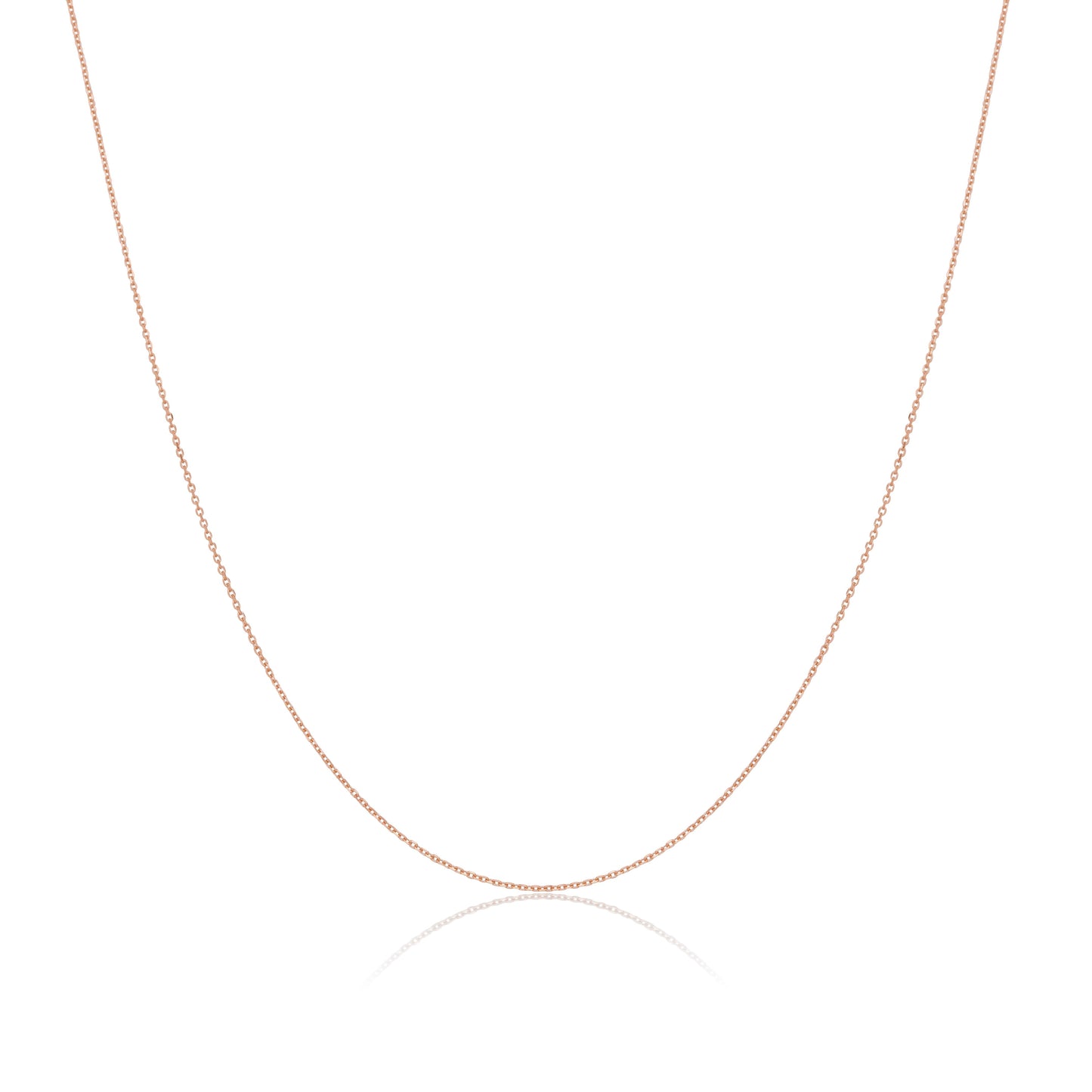 9ct Rose Gold Faceted Trace Chain 16 - 22 Inches