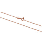 9ct Rose Gold Faceted Trace Chain 16 - 22 Inches