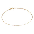 9ct Gold Hammered Trace Chain Bracelet 7 - 8 Inches