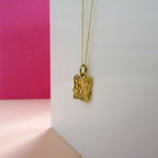 9ct Gold Cat Necklace - 18 Inch Chain