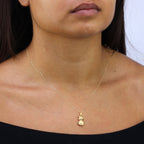 9ct Gold Hollow Cat Necklace - 18 Inch Chain