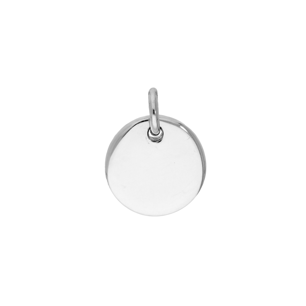 Sterling Silver Engravable Round Charm