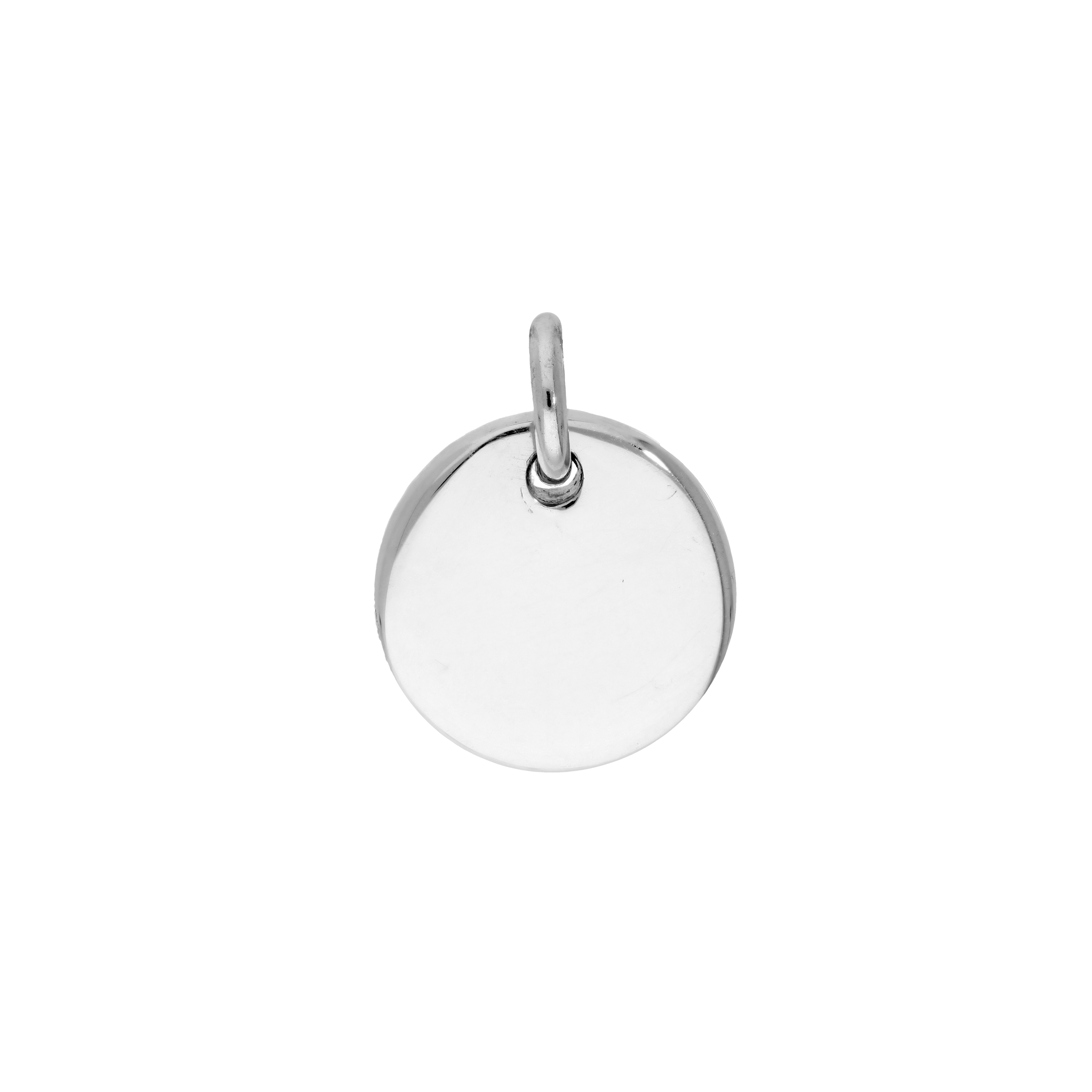 Sterling Silver Engravable Round Charm