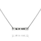 Personalised Sterling Silver Bar Necklace