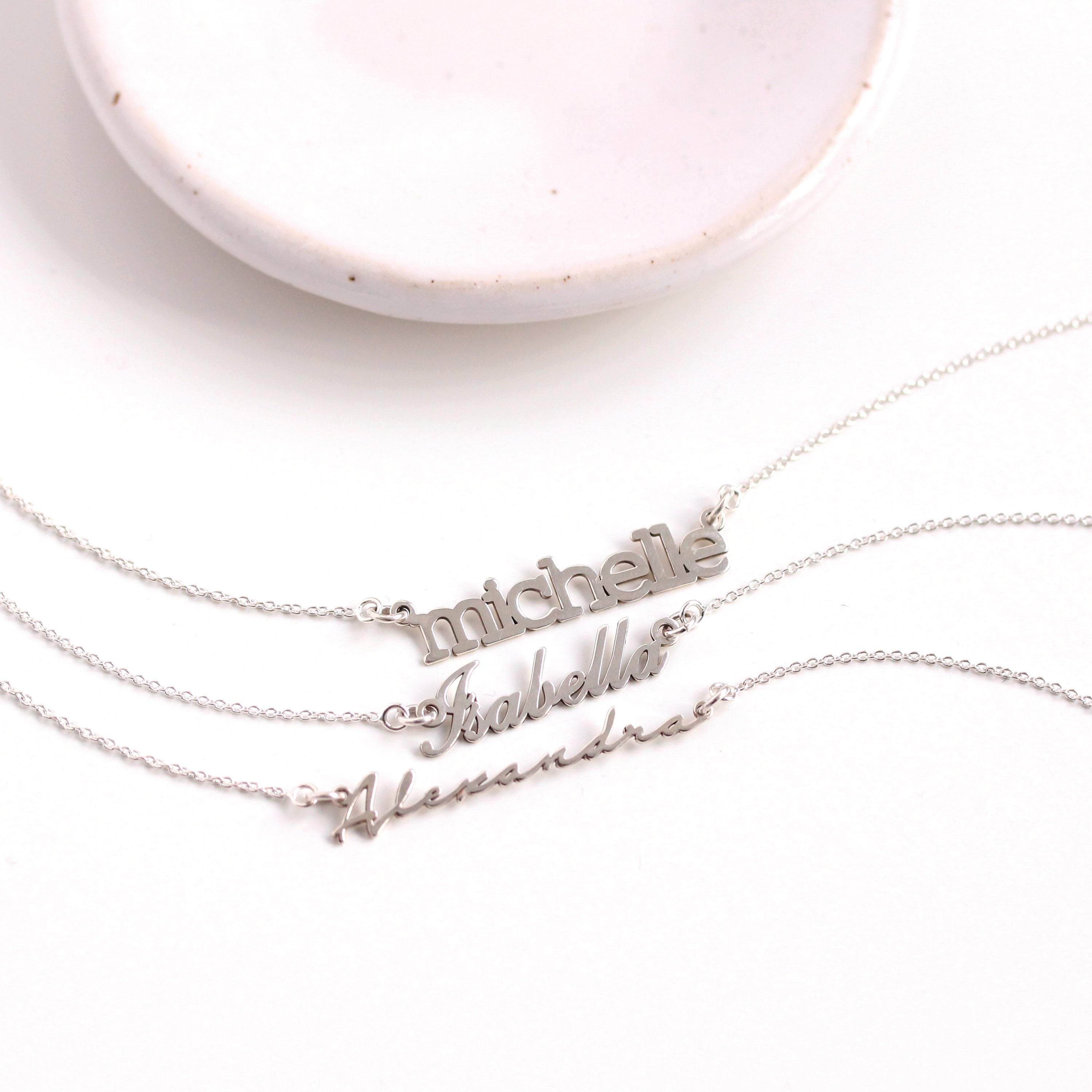 Personalised Sterling Silver Name Necklace