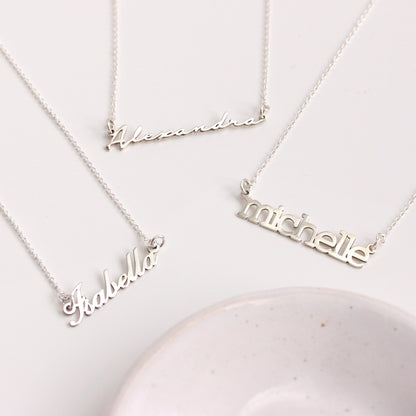 Personalised Sterling Silver Name Necklace