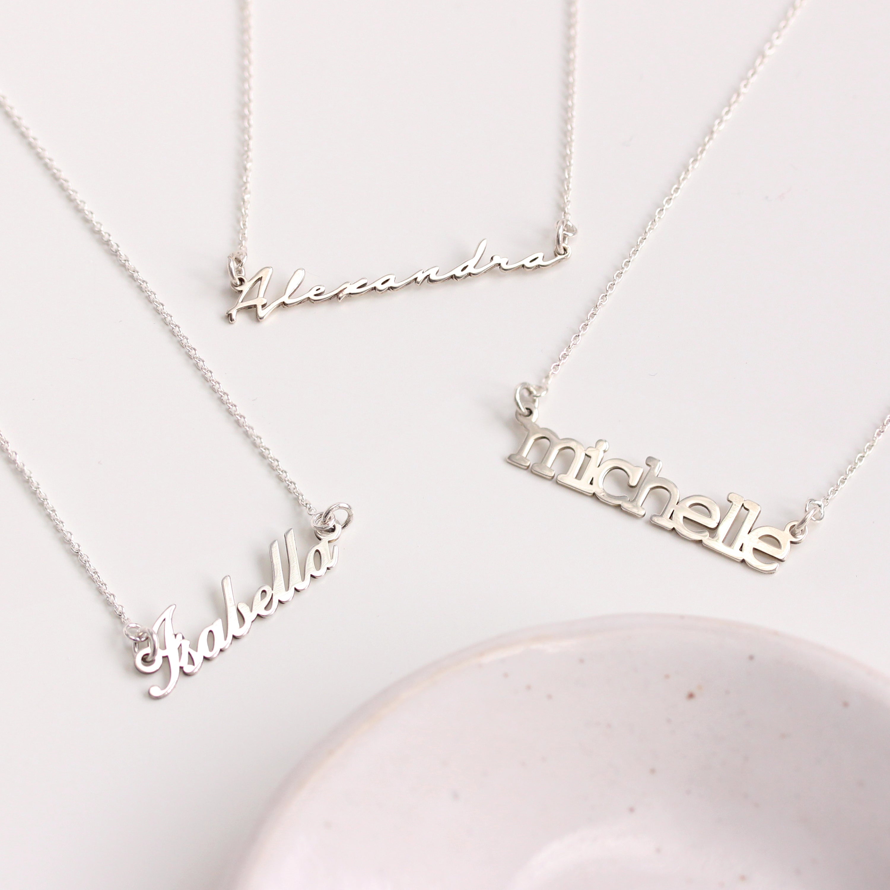 Personalised Sterling Silver Name Necklace
