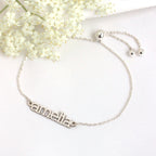 Personalised Sterling Silver Name Adjustable Bracelet