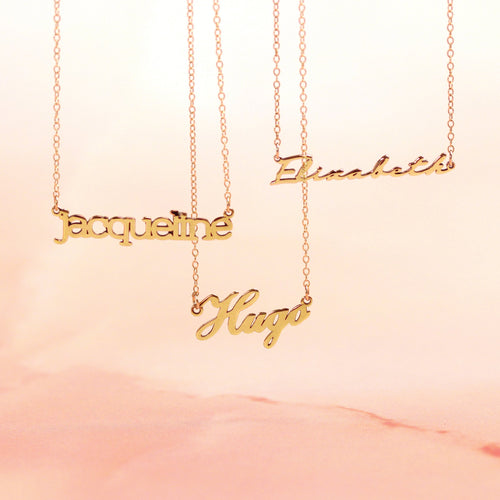 Personalised 9ct Gold Name Necklace