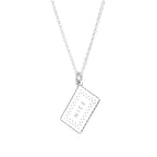 Personalised Sterling Silver Biscuit Necklace