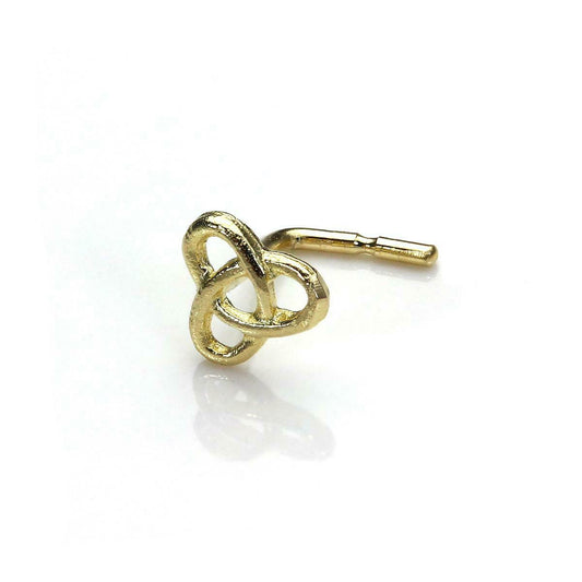 9ct Yellow Gold Celtic Knot L-Shaped Nose Stud - jewellerybox