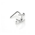 Sterling Silver Dolphin L-Shaped Nose Stud