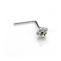 Sterling Silver Clear Crystal 2mm Nose Stud