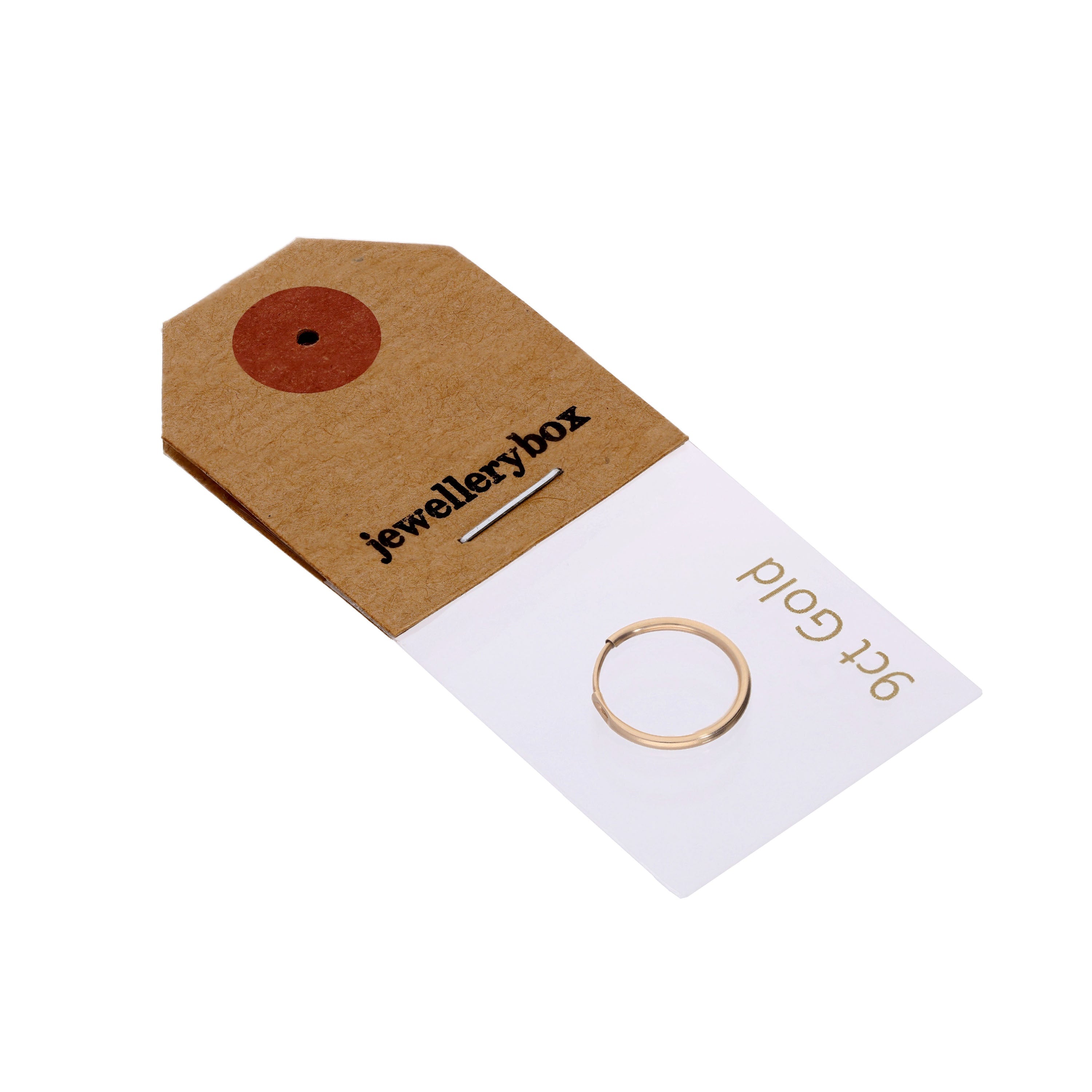 9ct Yellow Gold 13mm Mens Hoop Single Earring