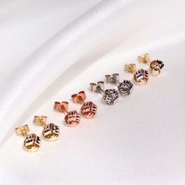 9ct Yellow Gold 5mm Knot Stud Earrings