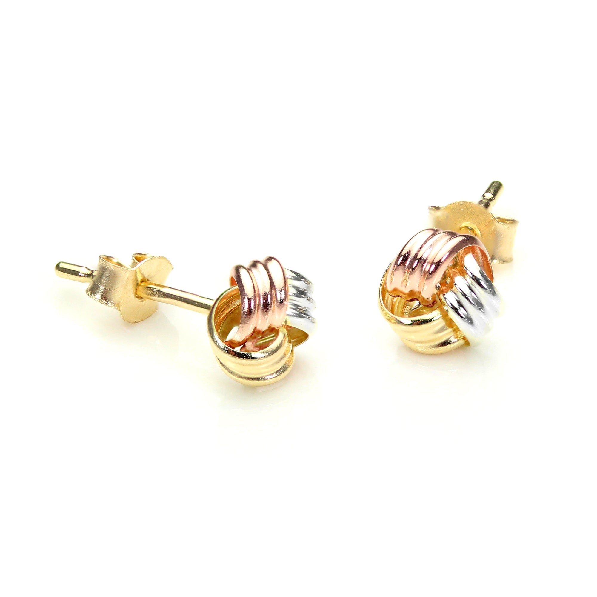 9ct Yellow Gold 5mm Knot Stud Earrings