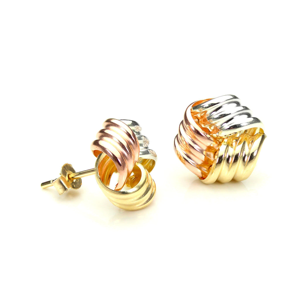9ct Yellow Gold 10mm Knot Stud Earrings