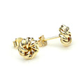 9ct Yellow Gold 6mm Tight Knot Stud Earrings