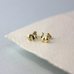 9ct Yellow Gold Bunny Rabbit Stud Earrings