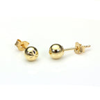 9ct Yellow Gold Diamond Cut Ball Stud Earrings