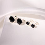 Sterling Silver Onyx Stud Earrings