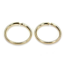 9ct Gold Lightweight Plain 10mm Hoop Sleeper Earring Hoops
